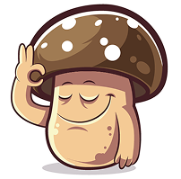 Стикер с пантерным мухомором